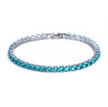 Silver OProfectus Bracelet with Blue Stones