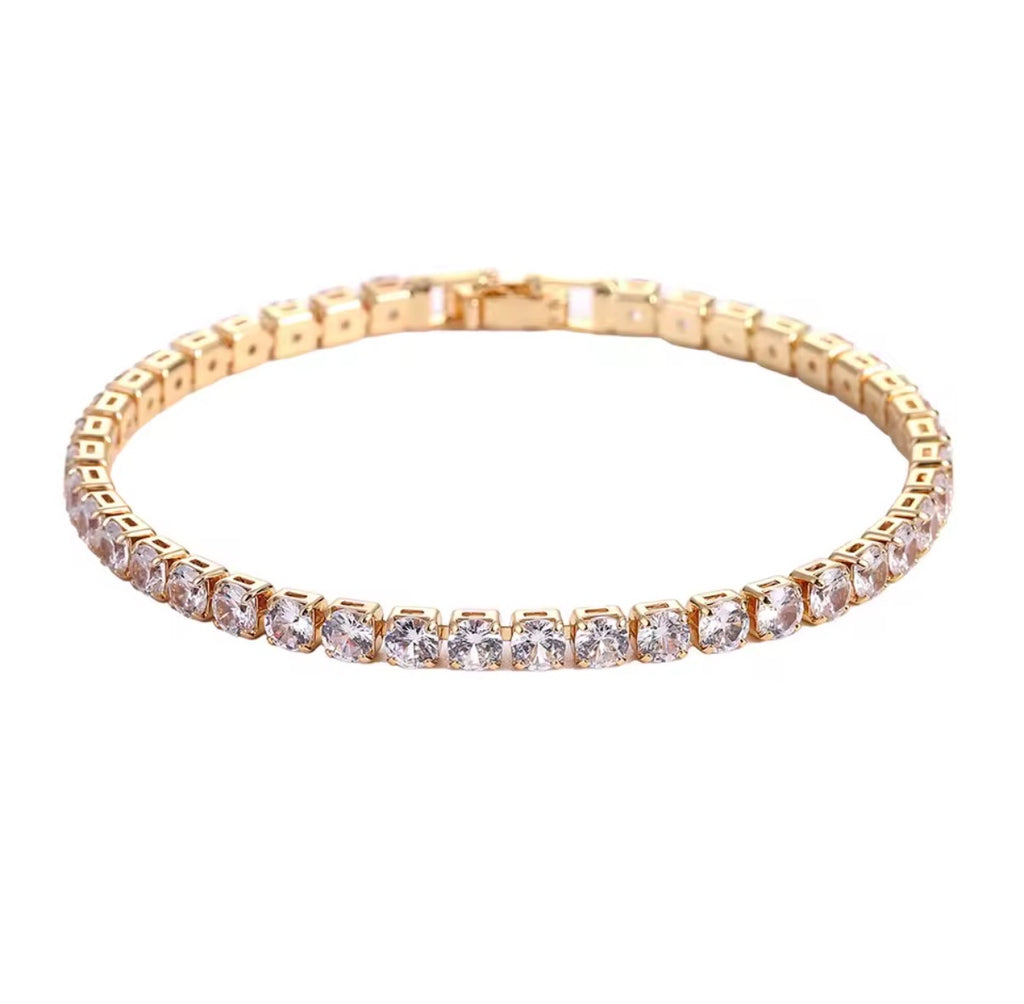 Gold OProfectus Bracelet with Silver stones