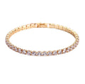 Gold OProfectus Bracelet with Silver stones